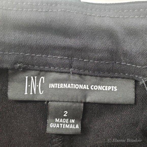 INC Fringe-Trim Cropped Skinny Pants - Picture 4 of 5